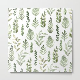 Watercolor leaves Metal Print | Watercolor, Nature, Texture, Plant, Spring, Leaves, Leaf, Green, Pattern, Handdrawn 