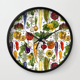 Botanical Cottage core Vegan  Wall Clock