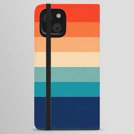7 Colorful Retro Summer Stripes Bamola iPhone Wallet Case