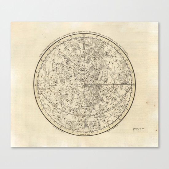 Vintage Celestial Map Canvas Print