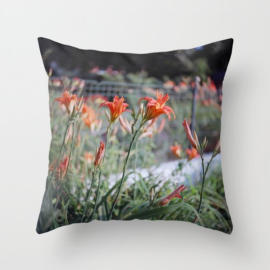 Day Lilies Throw Pillow