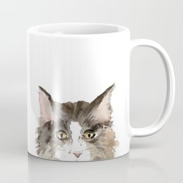 Maine Coon Cat Watercolor Coffee Mug | Animal, Coffeemug, Painting, Realism, Mainecooncat, Watercolor, Catcanvas 