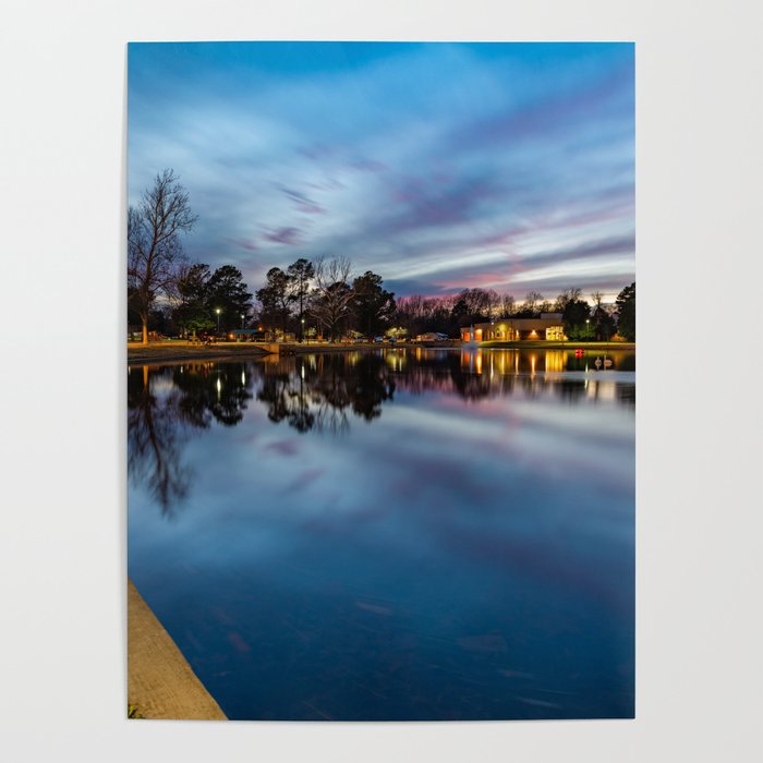 Dusk Along The Shoreline Of Murphy Park Pond Springdale Arkansas