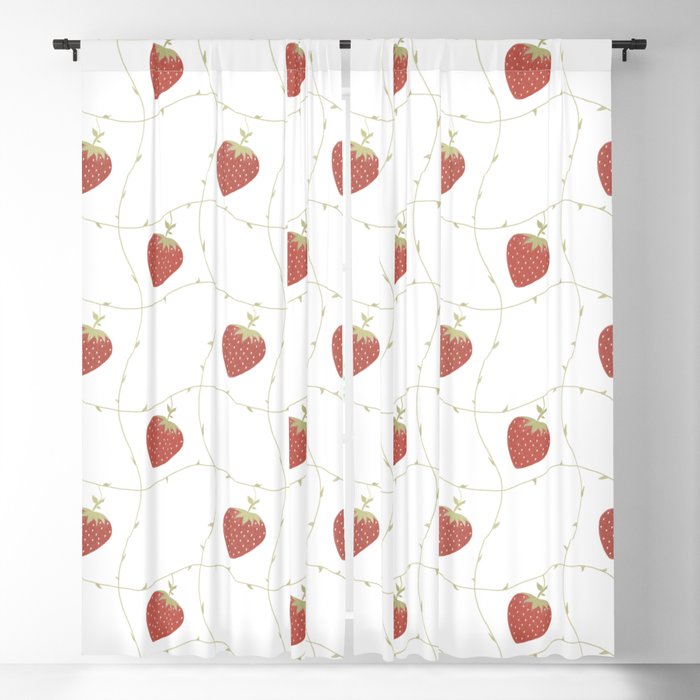 Strawberries & Vines Blackout Curtain
