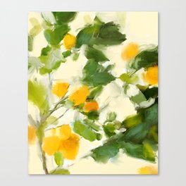 abstract art lemon tree Canvas Print