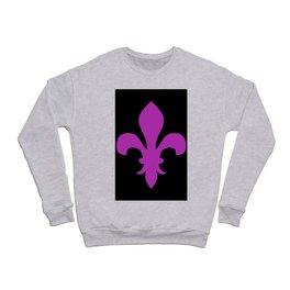 Fleur de Lis (Purple & Black) Crewneck Sweatshirt