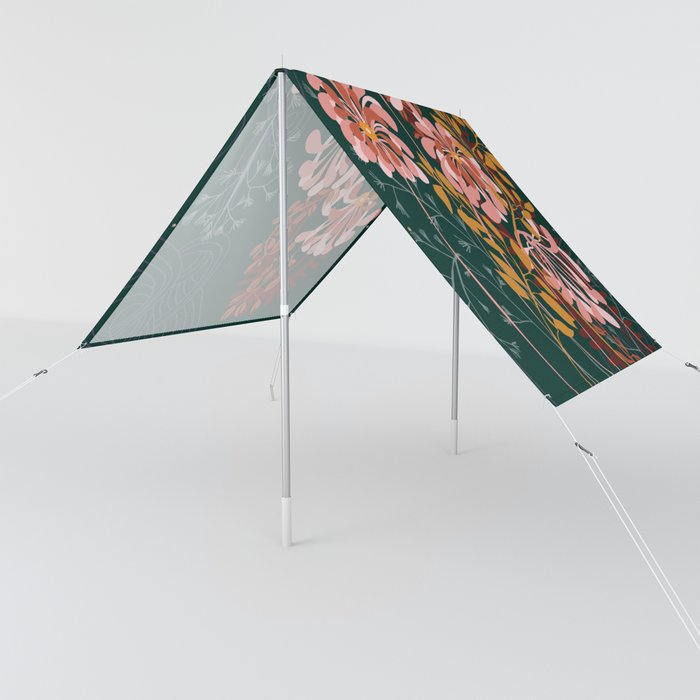 Alfons Mucha would love this flowers - emerald green Sun Shade