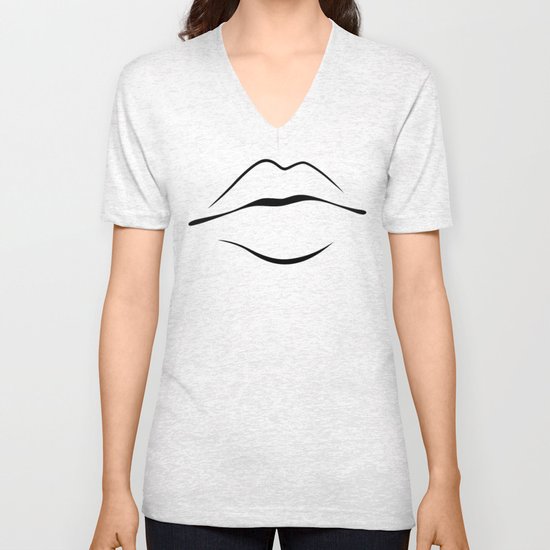 Lips Unisex V-Neck