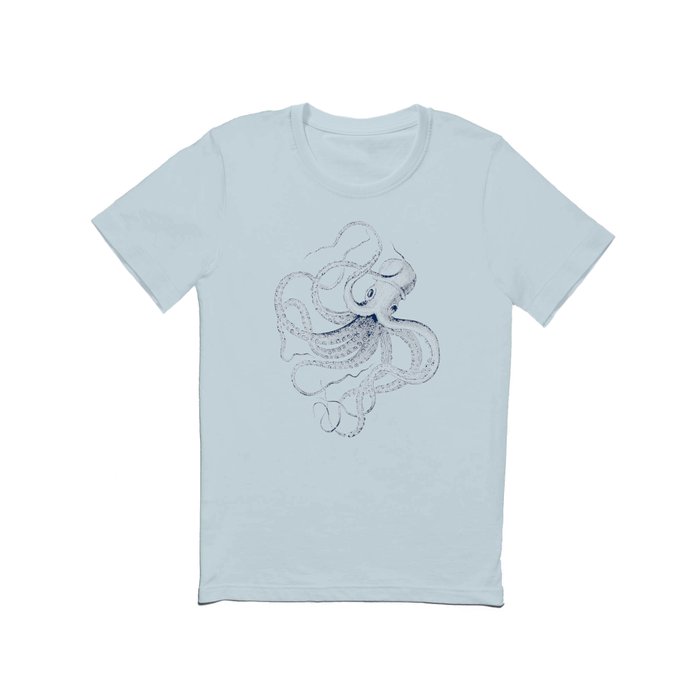 Blue nautical vintage octopus illustration T Shirt