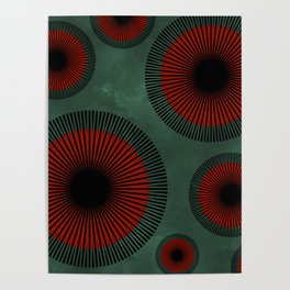 Holiday Poppy Abstract Poster