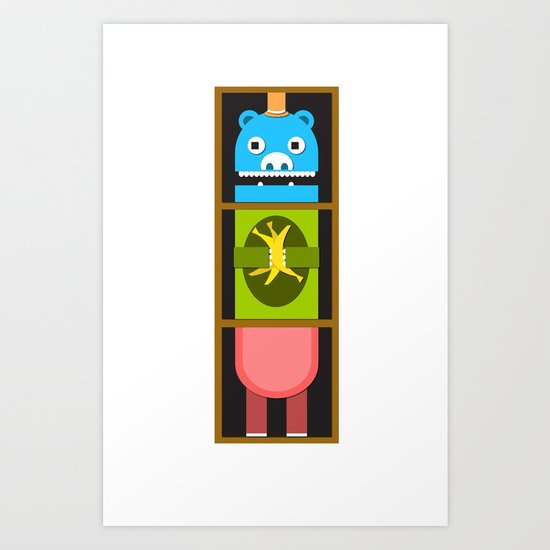 totem pole Art Print