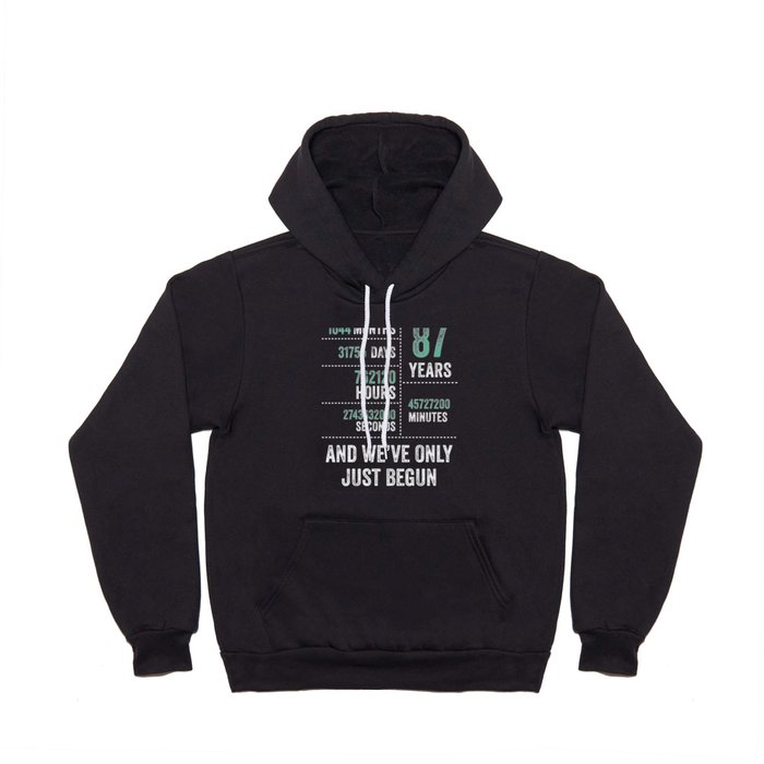 87 Years And We've Only Just Begun Funny Birthday Hoody