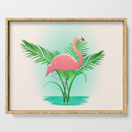 Flamingo palms Serving Tray