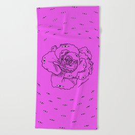 cosmic rose pink Beach Towel