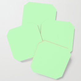 PALE GREEN pastel solid color Coaster