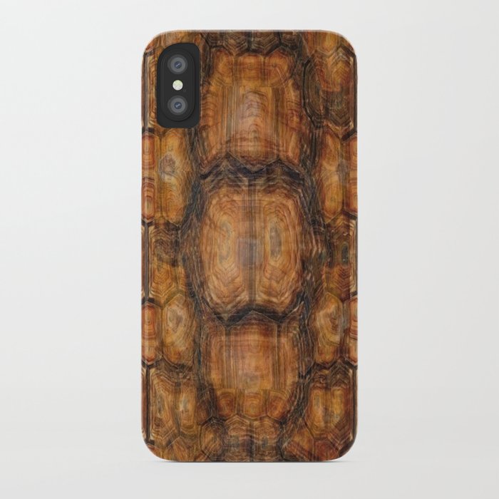 Brown Patterned  Organic Textured Turtle Shell  Design iPhone Case