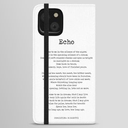 Echo - Christina Rossetti Poem - Literature - Typewriter Print 2 iPhone Wallet Case