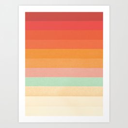 Rainbow Chevrons II Art Print