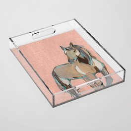 Dusty Pink Mustang Acrylic Tray