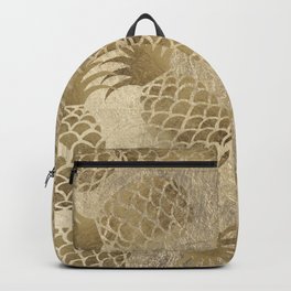 Elegant luxury gold tropical pineapple illustration Backpack | Graphicdesign, Tropicalplant, Illustration, Luxury, Girly, Tropical, Fashion, Goldpineapple, Fruit, Pineapplefruit 