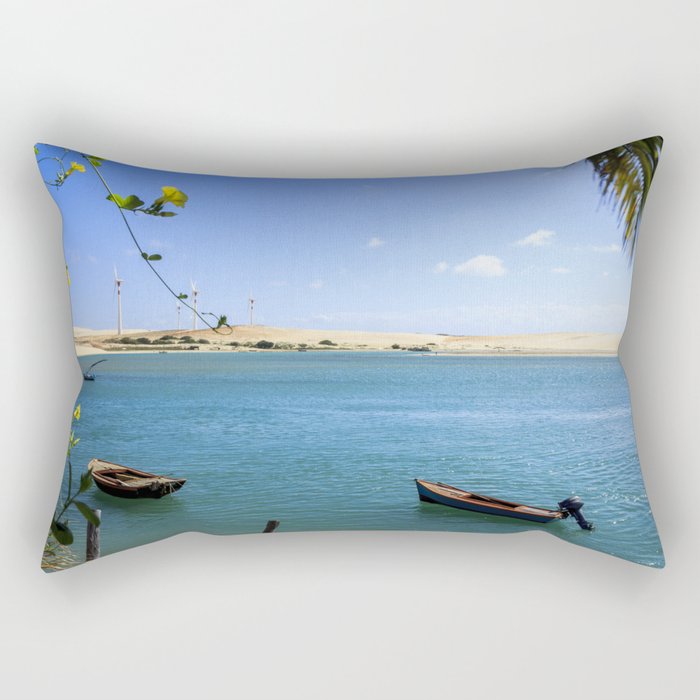 River and beach meeting on Brazil Rectangular Pillow