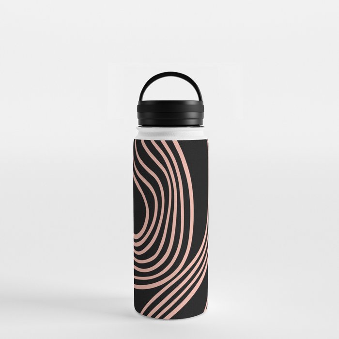 Abstract Peach Curves  Water Bottle