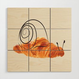 croissant snail Wood Wall Art