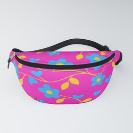 Pansexual Pride Flowers and Vines Pattern Fanny Pack