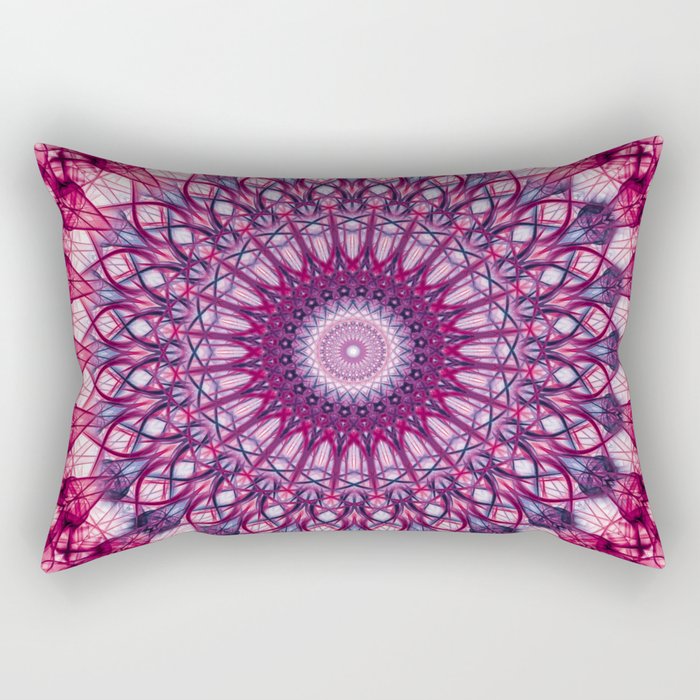 Pink and violet mandala Rectangular Pillow