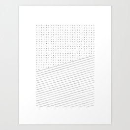 Geometric lines and points Art Print