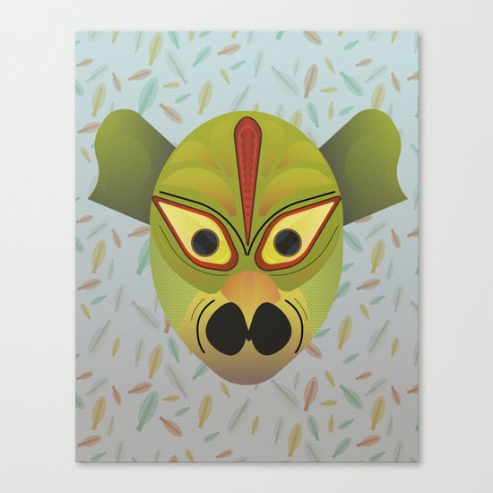 Devil amphibian bird mask Canvas Print