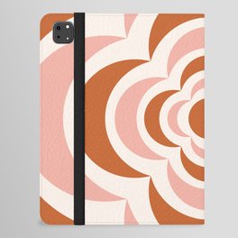 Floral Abstract Shapes 11 in Terracotta Beige Pink iPad Folio Case