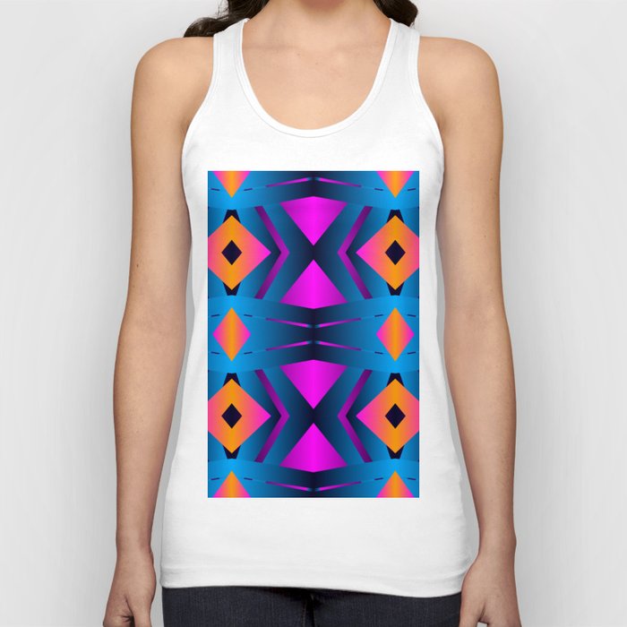 Blue and Purple Pattern Tank Top