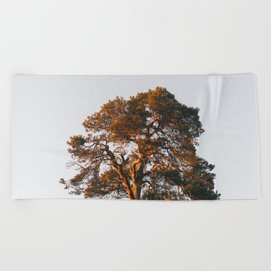 Half Tree Beach Towel