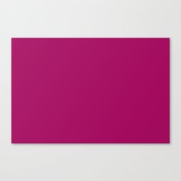 Jazzberry Jam Purple Solid Color Popular Hues Patternless Shades of Magenta Collection Hex #a50b5e Canvas Print