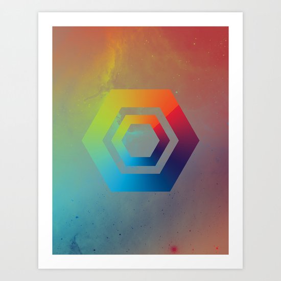 Hexagons Art Print