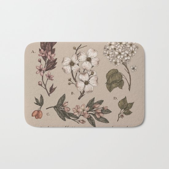 Flowering Spring Trees Bath Mat