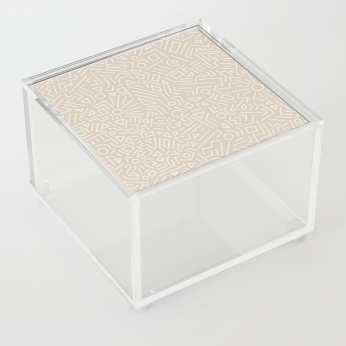 Cream Doodles Acrylic Box