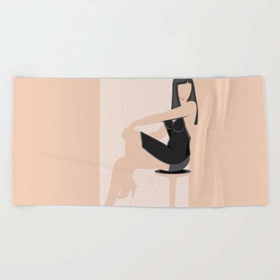 Cool Woman Beach Towel