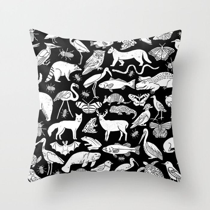 Linocut Animals Nature Inspired Printmaking Black And White