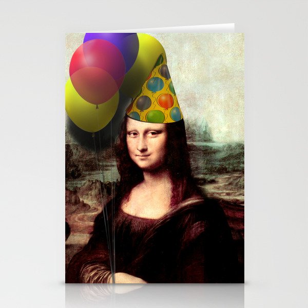 Mona Lisa Birthday Girl Stationery Cards