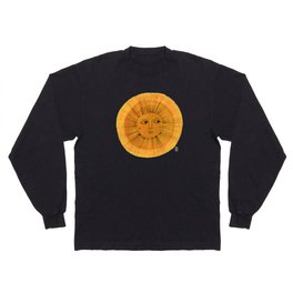Sun Drawing Gold and Blue Long Sleeve T-shirt