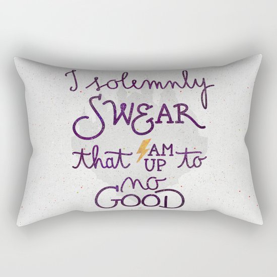 I am up to no good Rectangular Pillow