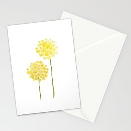two abstract dandelions watercolor Stationery Card