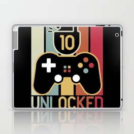 Level 10 unlocked in 2022 gamer 10th birthday gift Laptop Skin