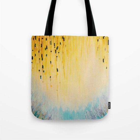 MYSTIC GARDEN Lovely Fairy Land Abstract Painting Acrylic Fine Art Winter Colorful Fantasy Magical Tote Bag