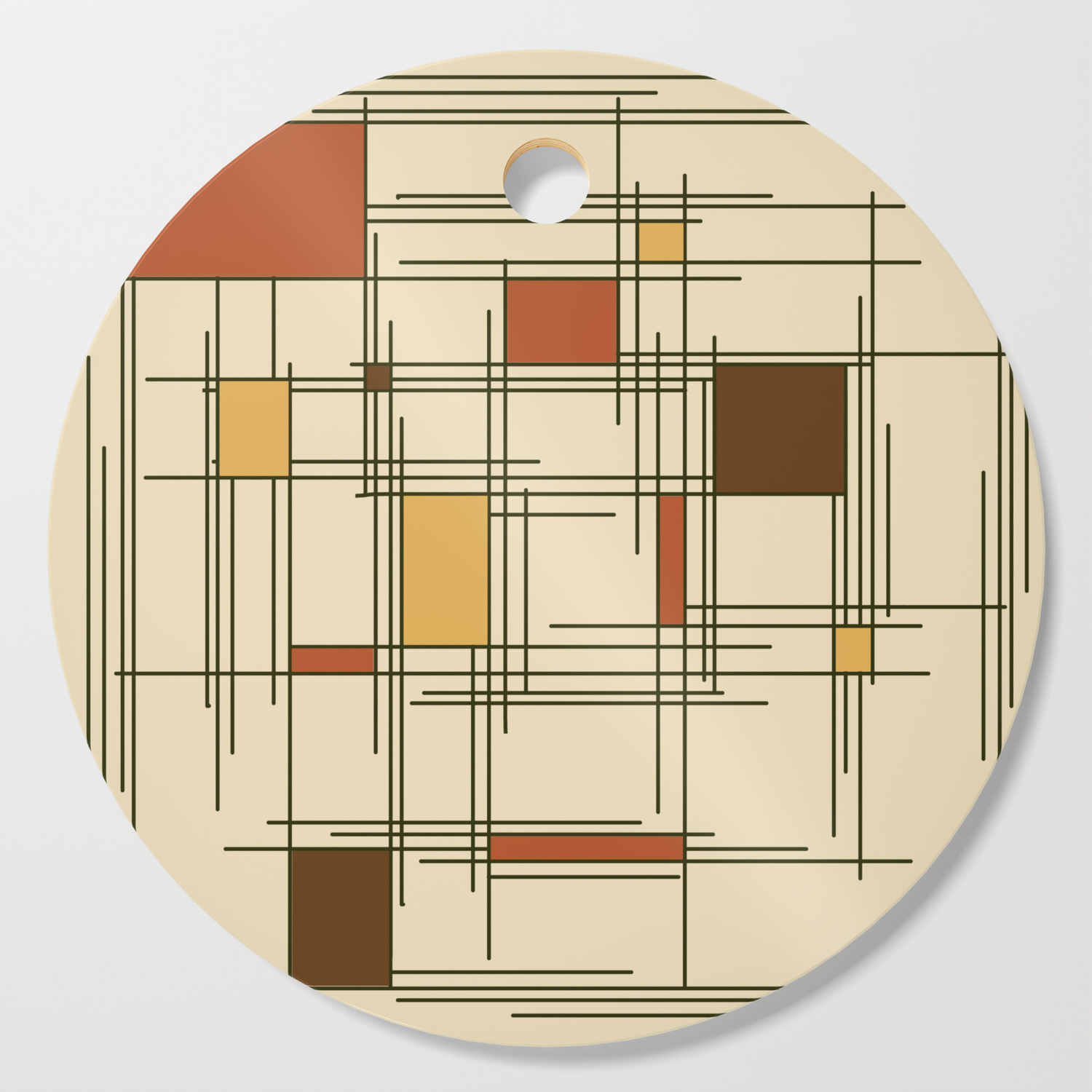 1940s Abstract Art Lines Cutting Board By Zennykenny Society6