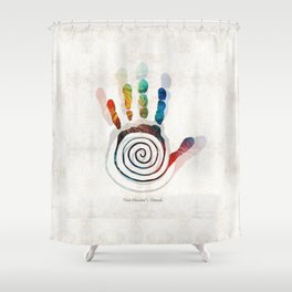 The Healer's Hand Native American Art Symbol by Sharon Cummings Shower Curtain