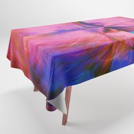 Pink and Blue Abstract Cross Splash Artwork Tablecloth
