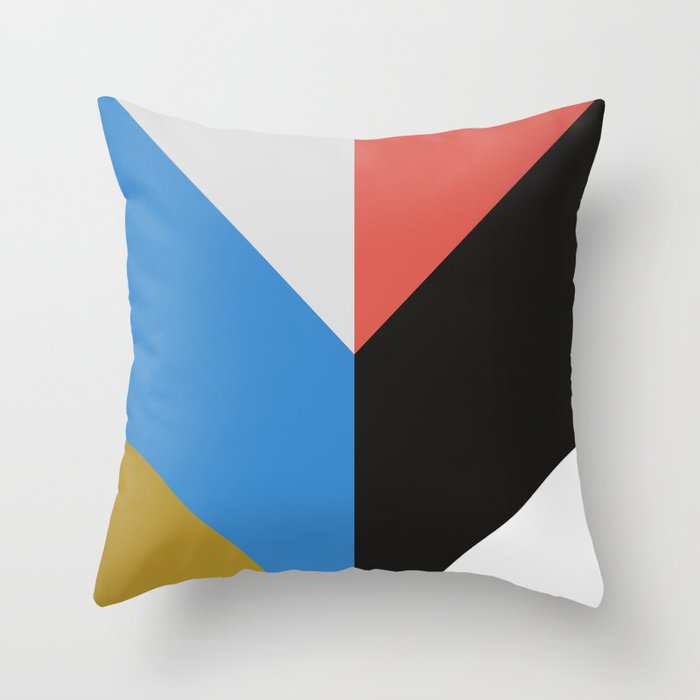 Mid Century Modern Minimal Vintage Scandinavian Abstract Throw Pillow